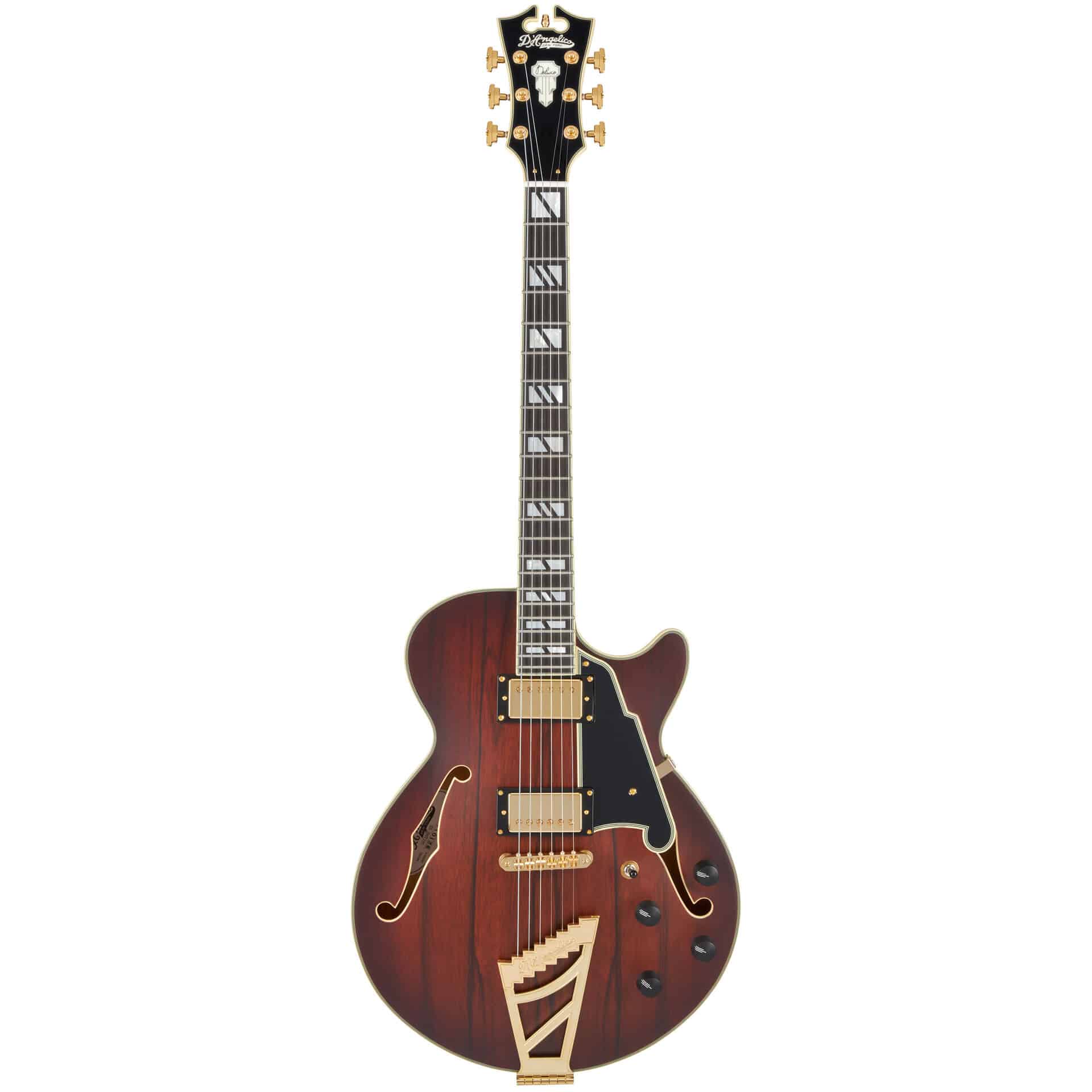 D’Angelico Guitars Deluxe SS Satin Brown Burst