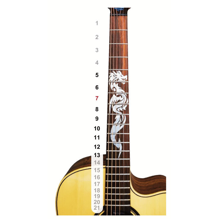  Guitar Style Sticker - Mighty Dragon 1