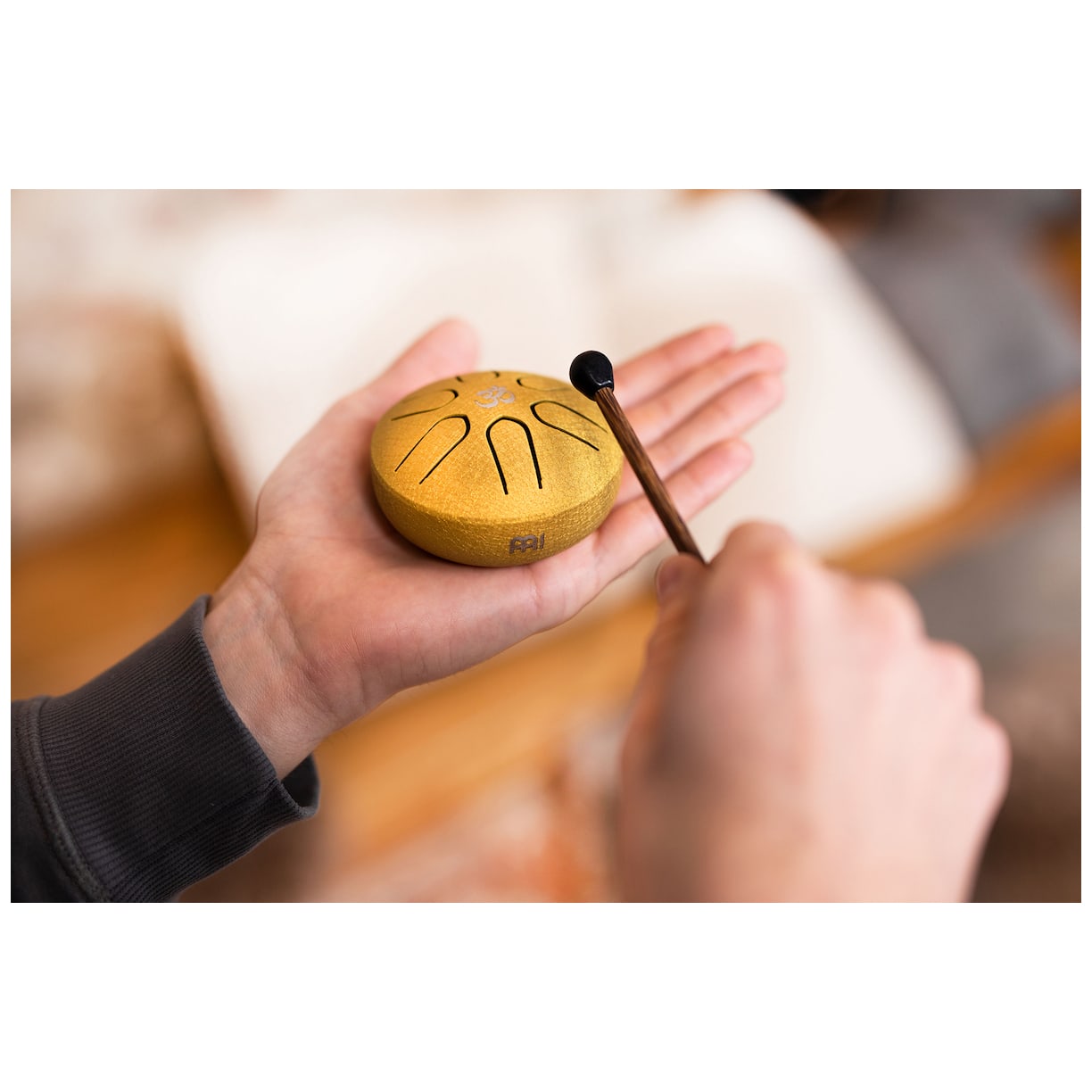 Meinl Sonic Energy PSTD3GOM - Pocket Steel Tongue Drum A Dur - 6 Töne - Gold, OM / 3"/7,6 cm 3