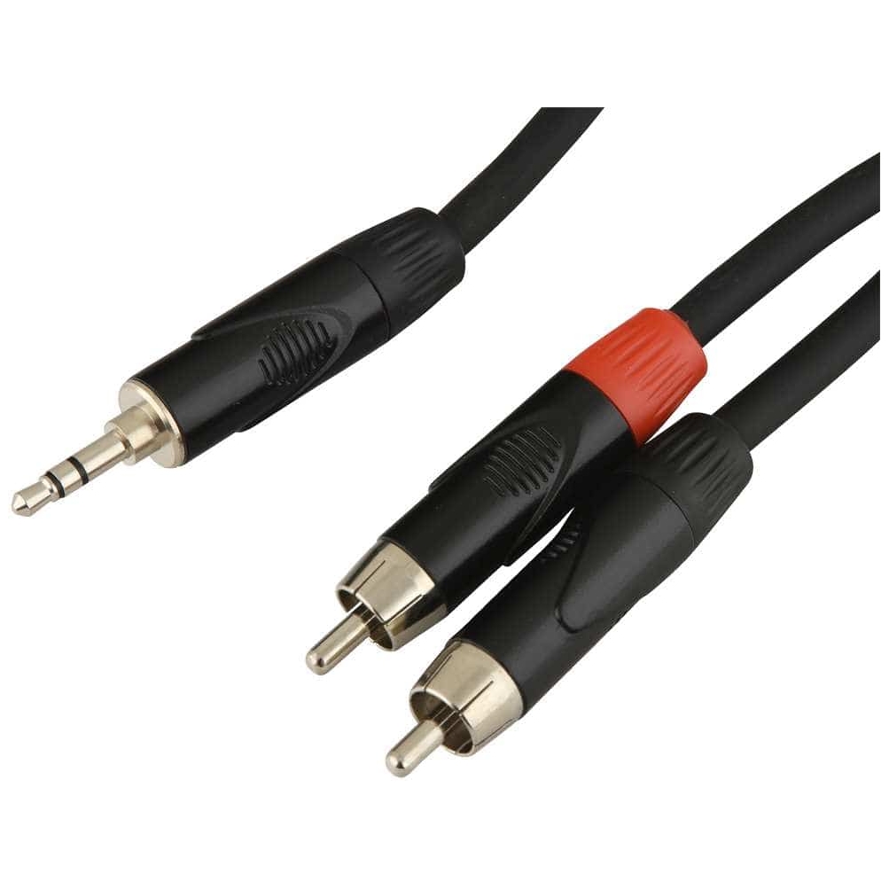 Klang - Klang Y-Audiokabel, 6 Meter 3,5 mm Klinke, male, stereo - 2x Cinch, male - 1