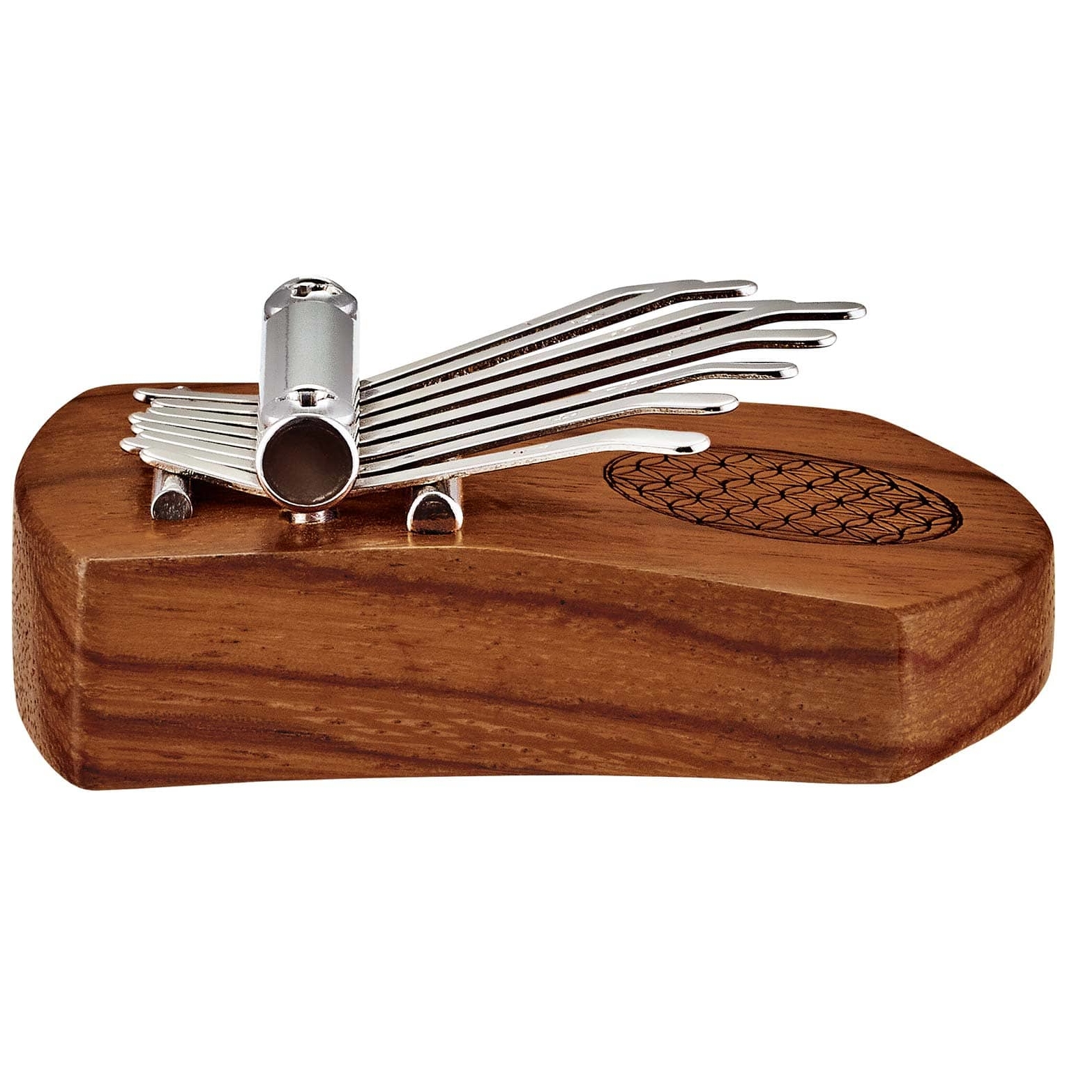 Meinl Sonic Energy - Meinl Sonic Energy KL802FOL Mini Kalimba, 8 Töne, Blume des Lebens, Rotes Zebraholz - 8