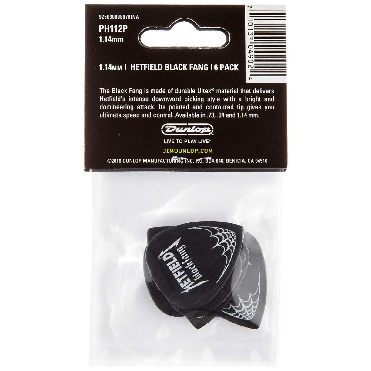 Dunlop - Dunlop Ultex Hetfield Black Fang Player s Pack 1,14 - 3