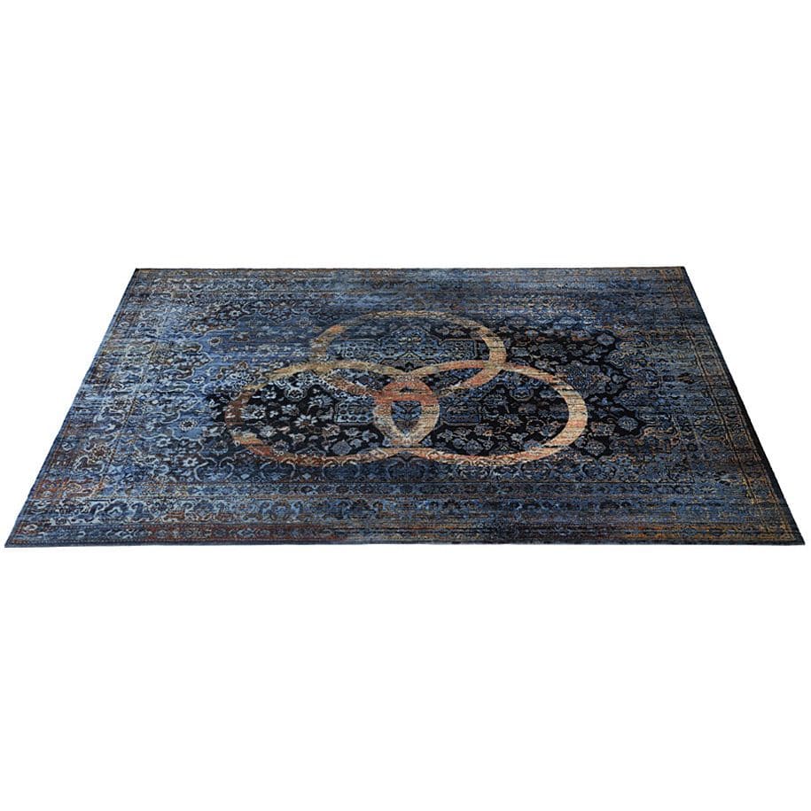 DRUMnBASE 185 x 160 cm Blue Vintage Bonzo Drum Mat
